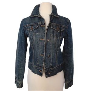 Gap classic vintage wash look jean jacket size XS